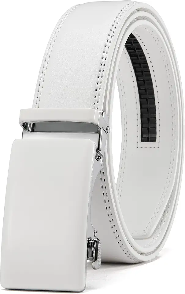 CHAOREN Mens Leather Ratchet Belt - 1 3/8" for Dress Pants