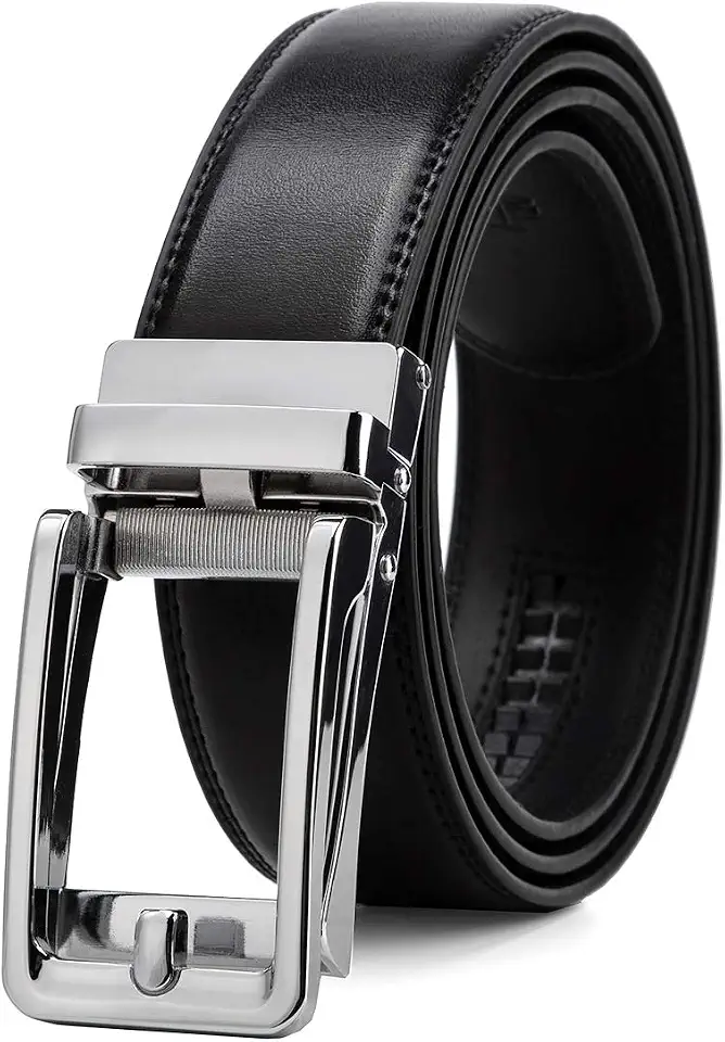 Men's Ratchet Comfort Click Belt -1 3/8 Leather Dress Belt