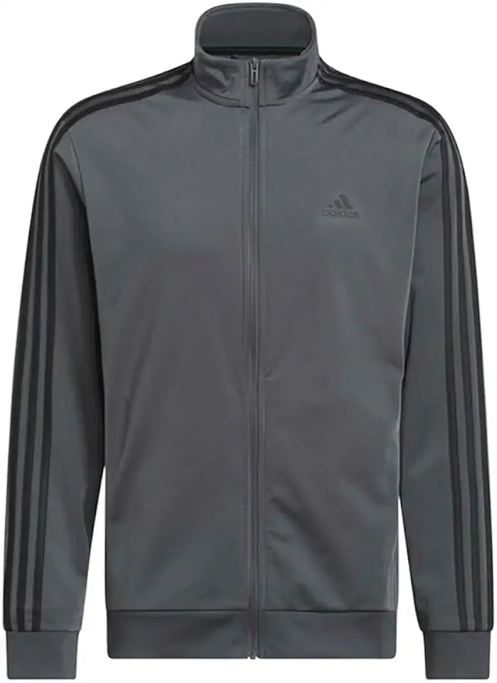 adidas Mens Essentials Warm-Up 3-Stripes Athletic Outerwear Casual - Blue