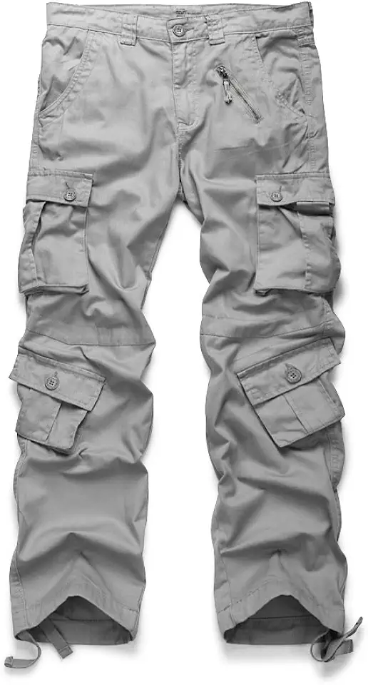 OCHENTA Men's Cotton Cargo Work Pants, Camo Tactical Casual Military Pants