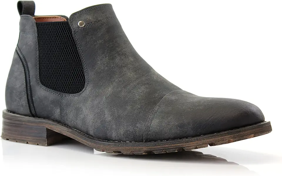Ferro Aldo Men's Chelsea Boots | Pull-On Ankle Boot in Plain Toe, Cap Toe & Wingtip Brogue Styles | For Casual, Dress, Work & Formal Events