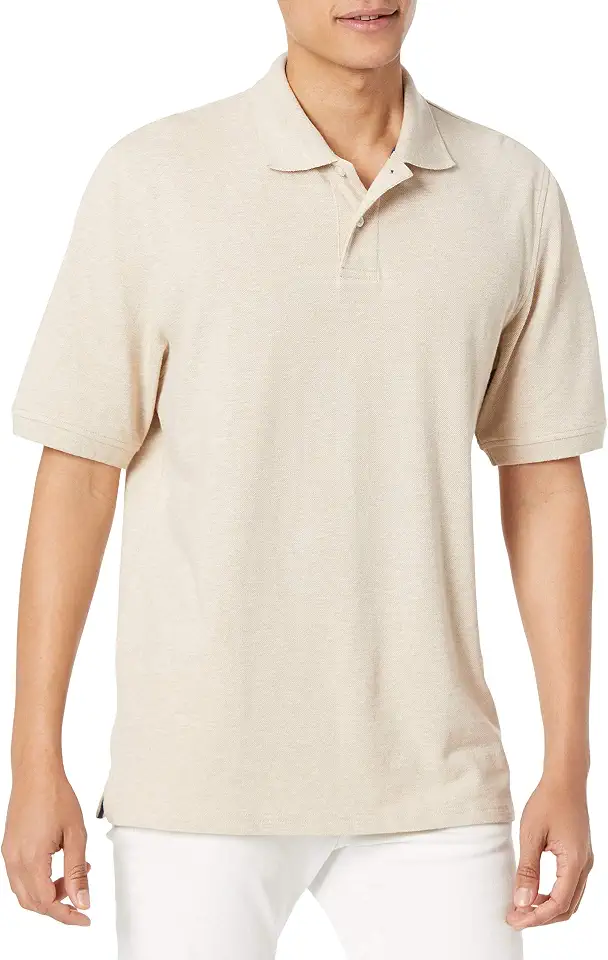 Men's Oatmeal Beige Knit Polo Shirt