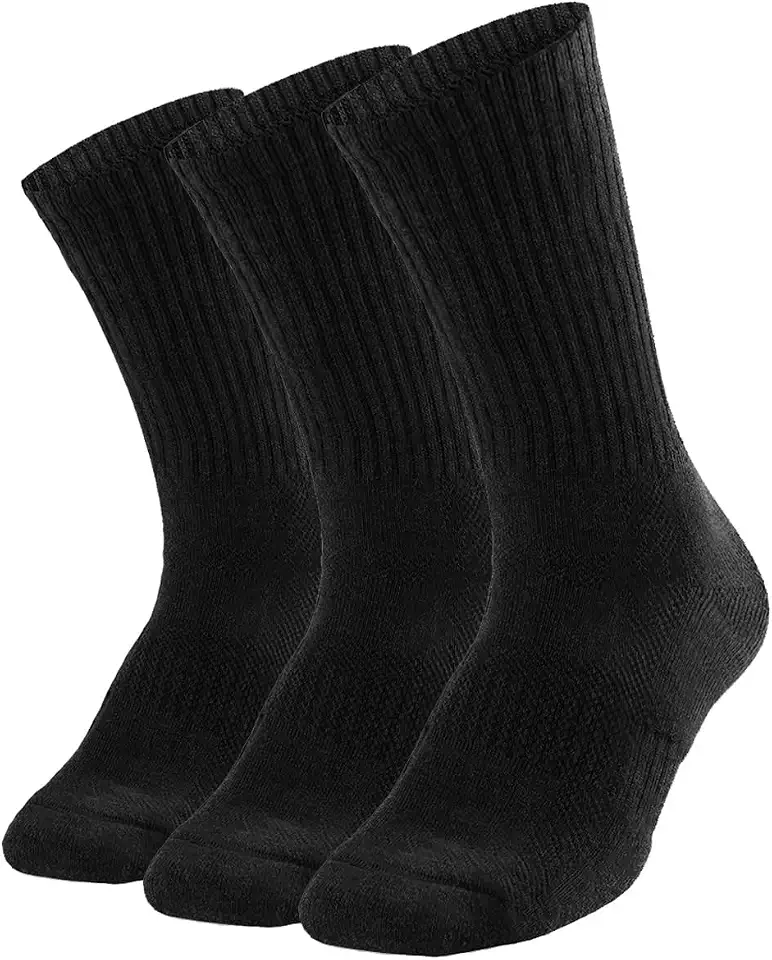 Men's Black Athletic Crew Socks
