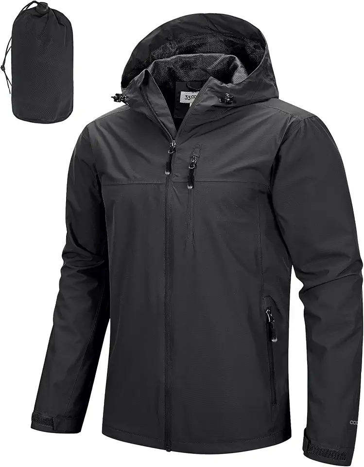 Men's Black Waterproof Fishtail Parka Jacket