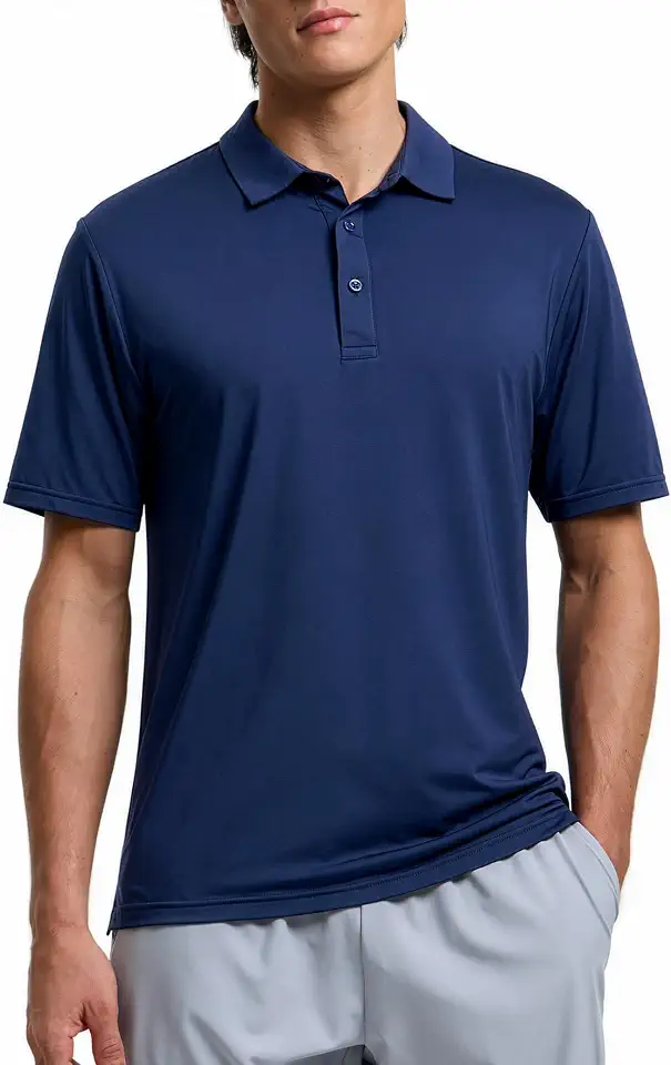 MIER Men's UPF 50+ Golf Polo Shirt, Quick Dry