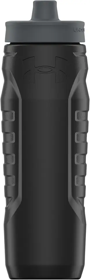 Under Armour Squeeze Water Bottles, 32 oz Water Bottles, Sideline Sports Water Bottle with Quick-Shot Lid, Quick & Easy Hydration, Gym Water Bottles, Squeeze Bottle, 1 32oz Bottle