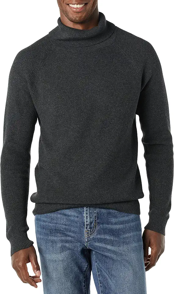 Men's Charcoal Grey Turtleneck Sweater