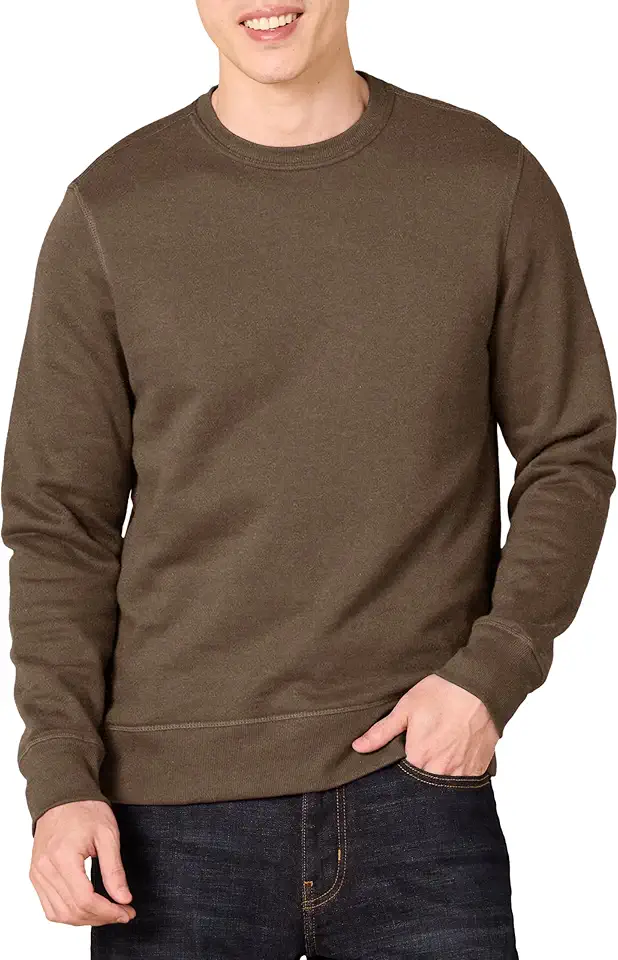 Amazon Essentials Men's Crewneck Fleece Sweatshirt with Ribbing (Available in Big & Tall)