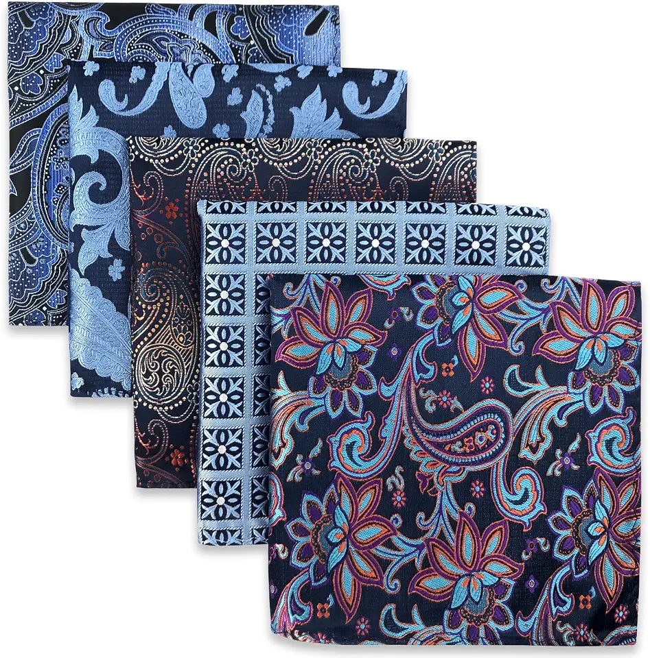 Men's Patterned Silk Pocket Square