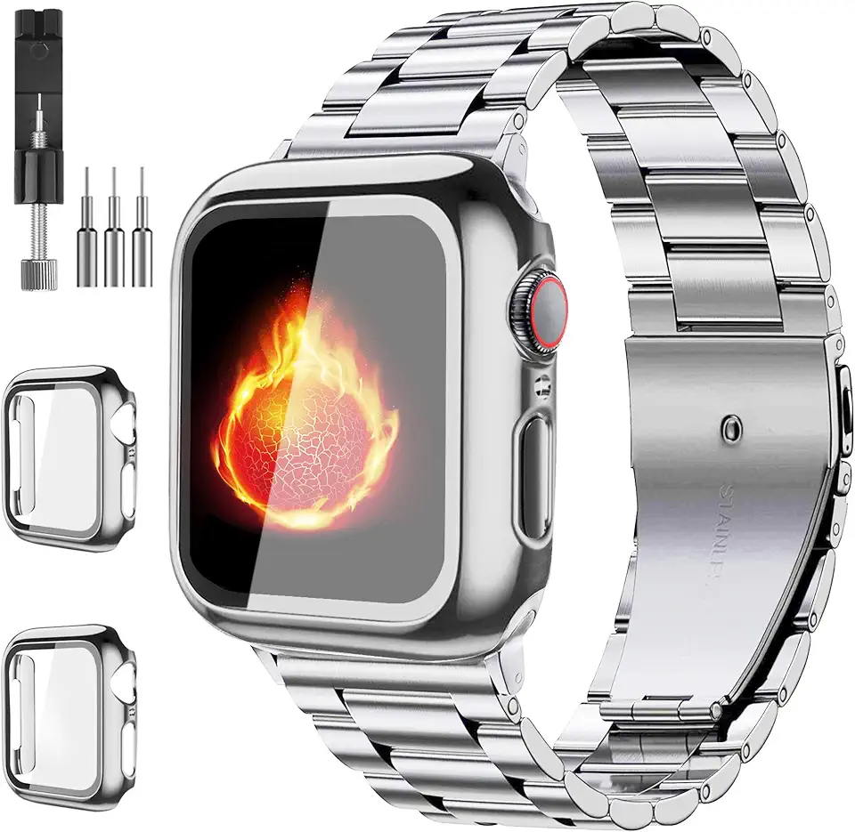 Men's Silver Case Dress Watch