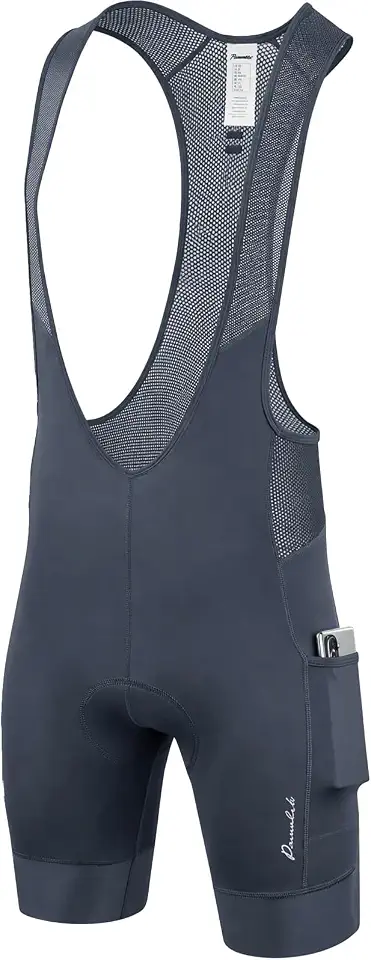 Global Recycled Standard Przewalski Men's Cycling Bib Shorts, 4D Padded Bike Bibs with 2 Pockets
