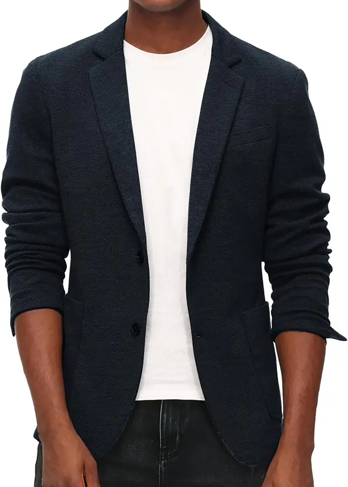 PJ PAUL JONES Mens Casual Knit Blazer Unstructured Sport Coat