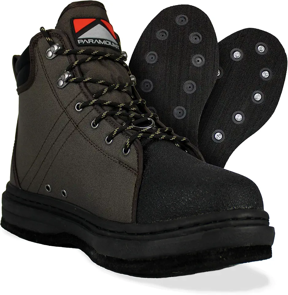 Paramount Outdoors Stonefly Cleated and Felt Sole Wading Shoe Fly Fishing Boot for Men