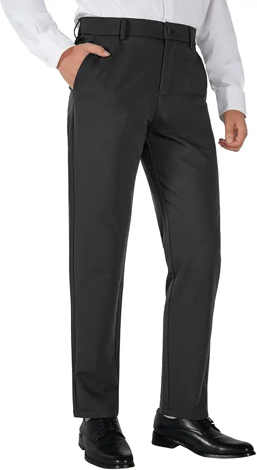 Men's Slim Fit Dark Brown Dress Pants