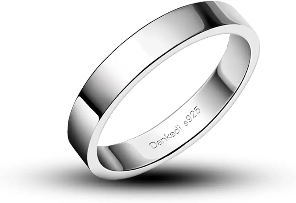 Minimalist 925 Sterling Silver Ring High polishing Dome 3.5MM Ring For Women & Men -Fit Wedding Jewelry Gift Size 3-13 Suitable for Adult males and females