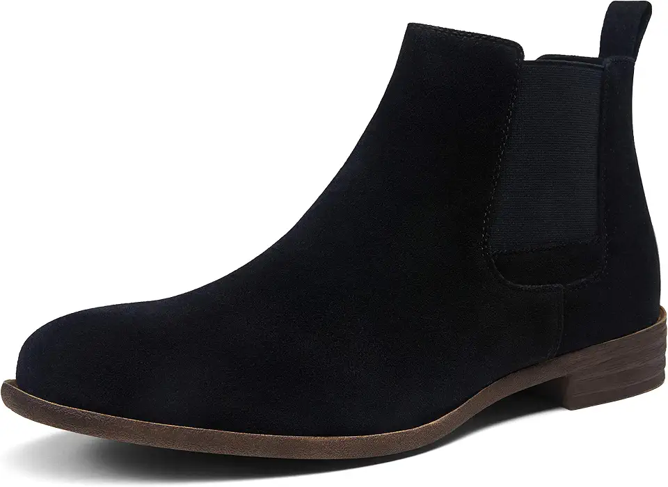 Men's Black Suede Chelsea Boots