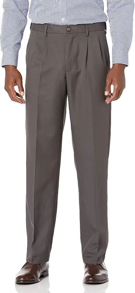 Amazon Essentials Men's Classic-Fit Pleated Dress Pants (Available in Big & Tall)