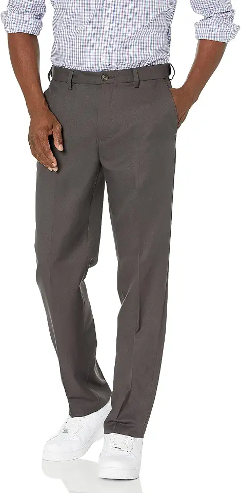 Men's Charcoal Seersucker Dress Pants