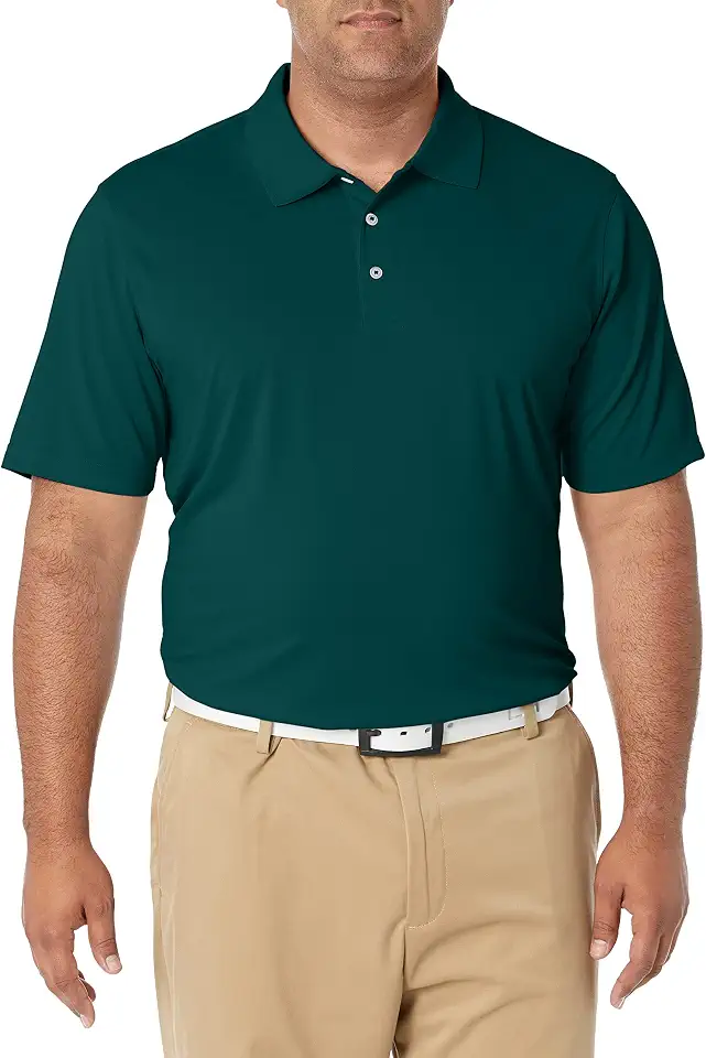 Amazon Essentials Men's Regular Fit Golf Polo Shirt, Moisture-Wicking Quick Dry, Recycled Polyester, Short Sleeve
