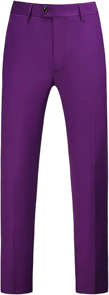 MOGU Men's Dress Pants, Flat Front Slim Fit Casual Pants
