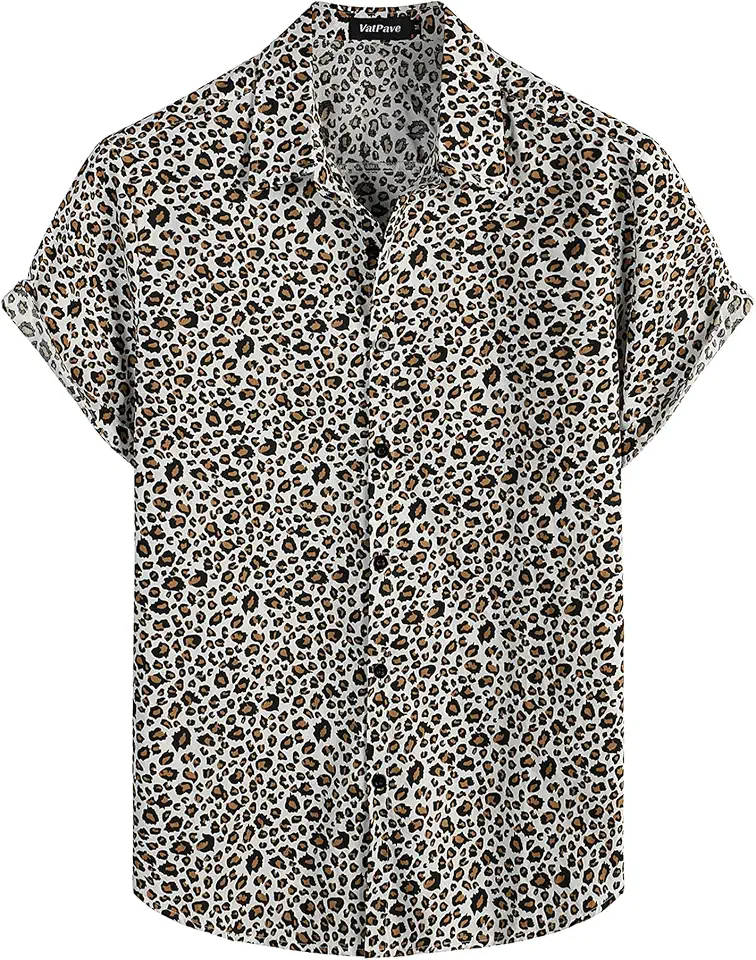 VATPAVE Mens Hawaiian Shirt Beach Summer Shirts