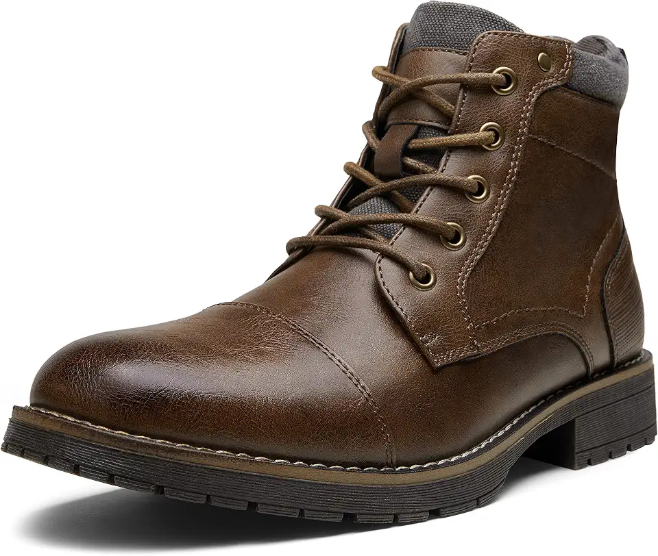 Vostey Men's Boots Motorcycle Combat Casual Boots