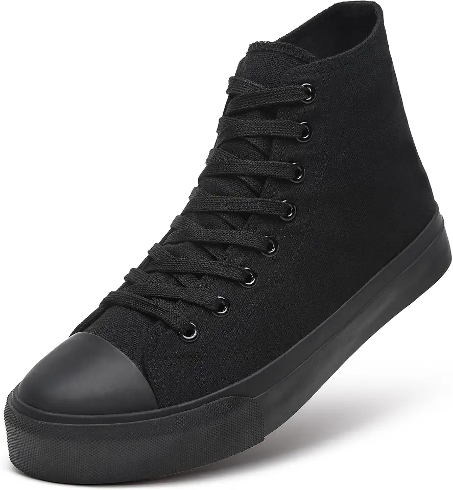 ZGR Men's High Top Canvas Sneakers Lace Up Classic Casual Walking Shoes