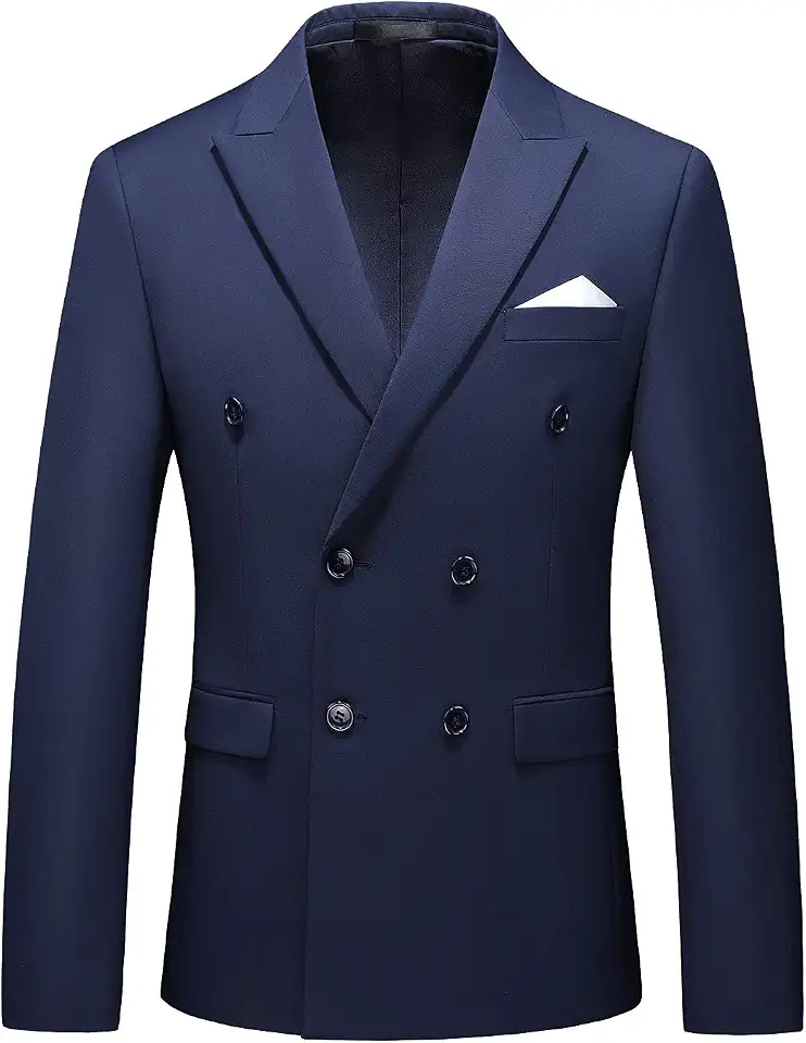 Men's Midnight Blue Double Breasted Tuxedo Jacket