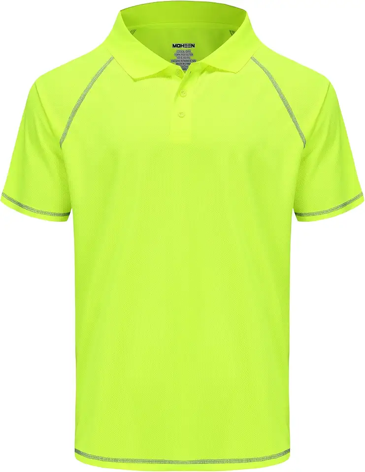 MOHEEN Men's Golf Shirts Short Sleeve Moisture Wicking Polo T-Shirts Athletic Quick Dry Fit Performance Collared UPF 50+