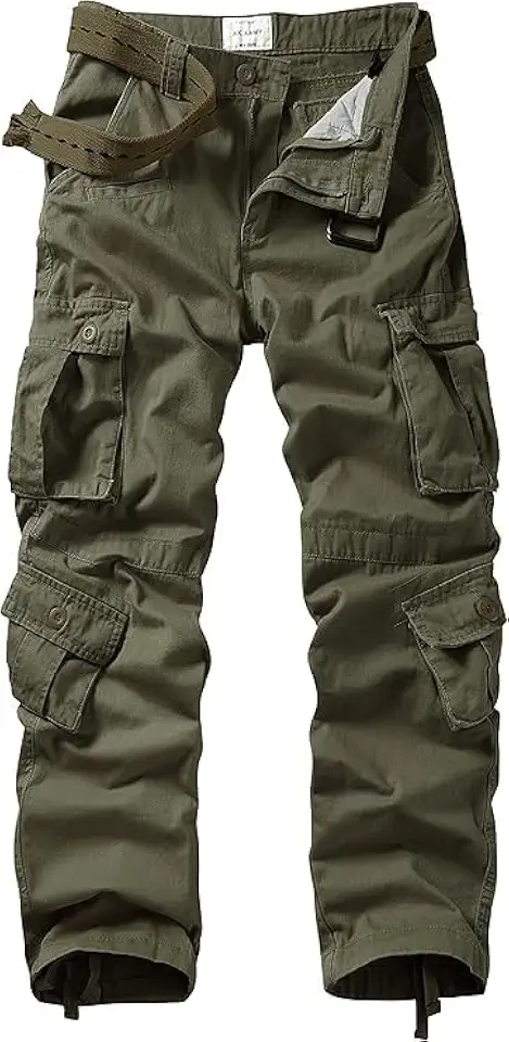 Men's Cargo Pants, Relaxed Fit Multi Pocket Work Pants