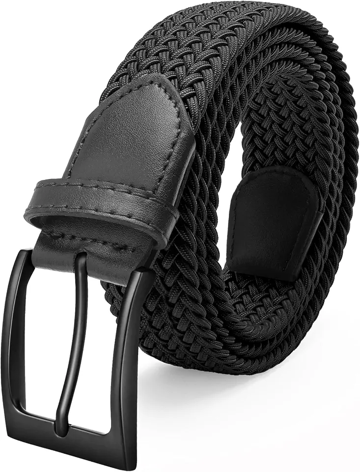 FAIRWIN Men's Golf Belt, 1 3/8" Stretch Braided Elastic Woven Belt