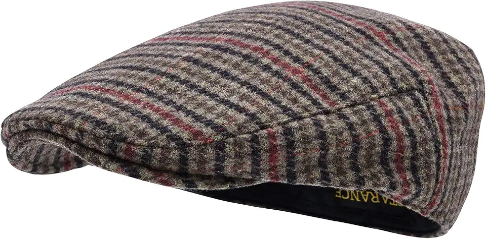 Men's Houndstooth Tweed Newsboy Cap