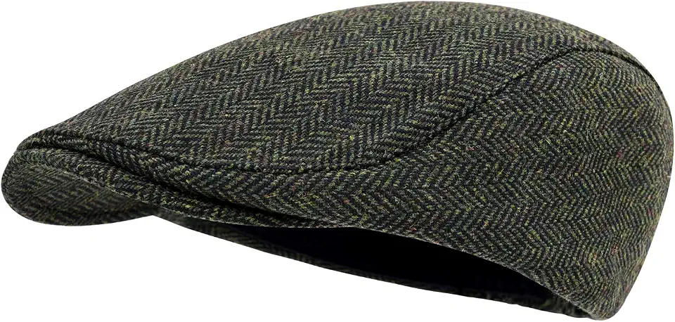 STARANCE Men Wool Flat Hat Tweed Driving Newsboy Cap