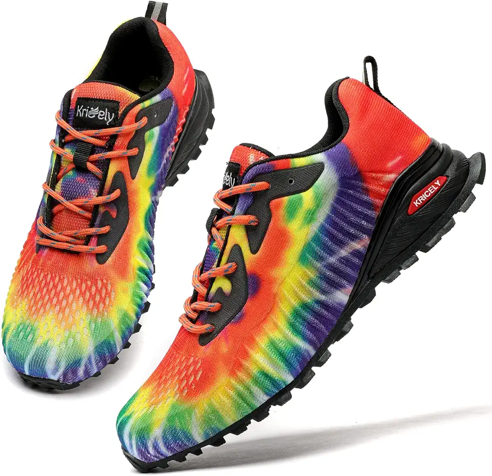 Recycled Claim Standard 100 Kricely Men's Trail Running Shoes Fashion Walking Hiking Sneakers for Men Tennis Cross Training Shoe Outdoor Snearker Mens Casual Workout Footwear