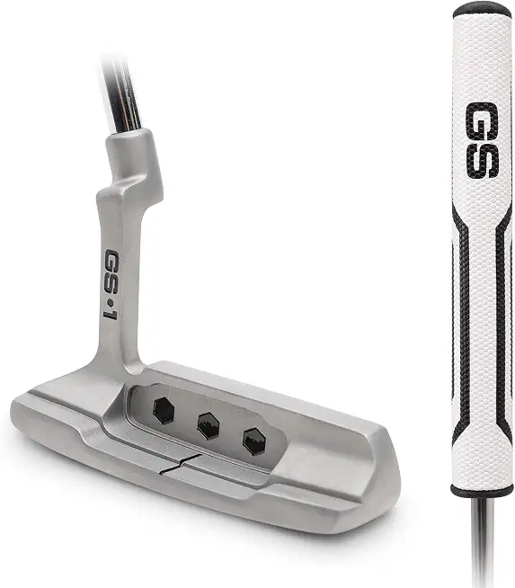 GoSports GS1 Tour Golf Putter – Choose Oversized Grip or Traditional Grip - 34” Right-Handed Blade Putter with Milled Face
