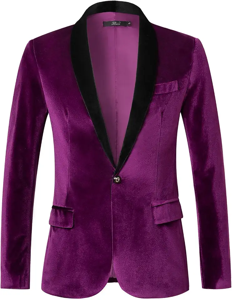 Men's Purple Velvet Tuxedo Jacket