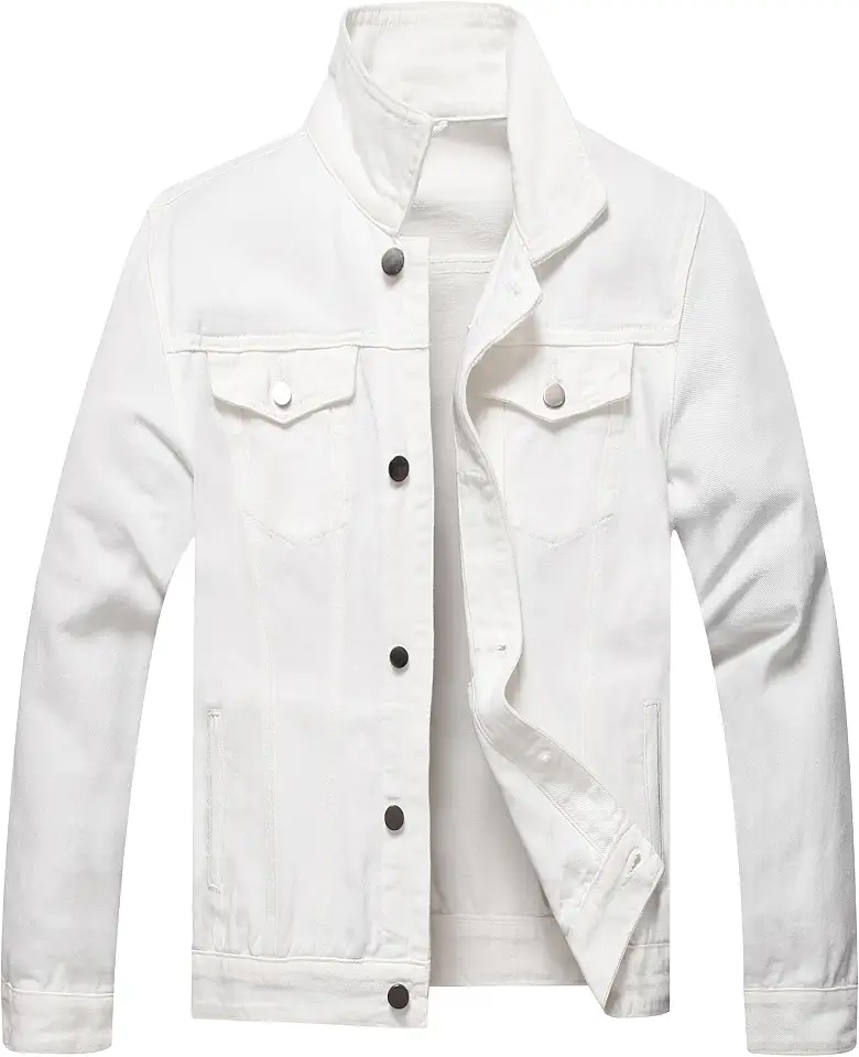 Men's Off White Leather Jacket