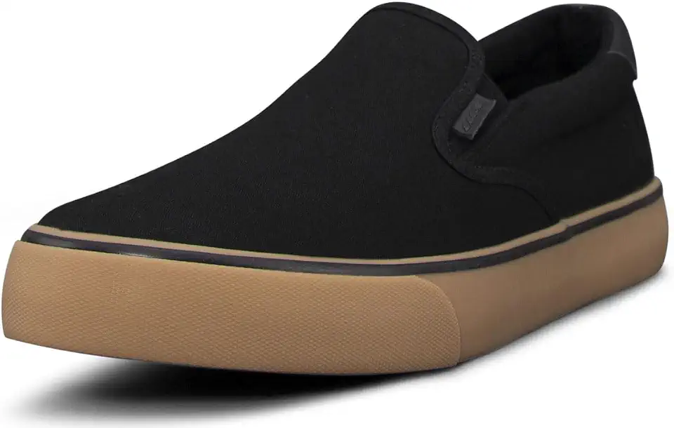 Men's Black Gum Sole Low Sneakers