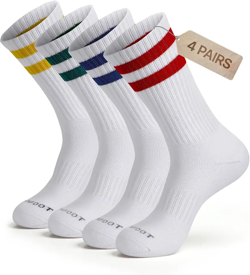 Men's Striped Retro Athletic Crew Socks