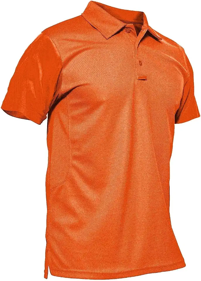 Men's Rust Orange Knit Polo Shirt