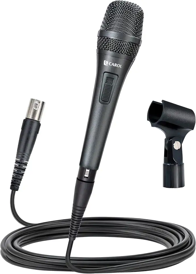 CAROL AC-910S XLR Wired Vocal Microphone, Dynamic Cardioid with Switch
