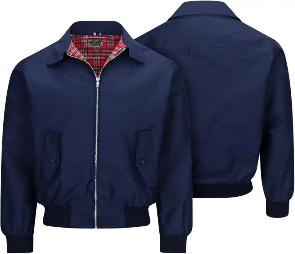 Walker and Hawkes Classic Faxton Jacket for Men - Timeless Water-Resistant Spring Jacket, Premium Cotton, Flannel-Lined