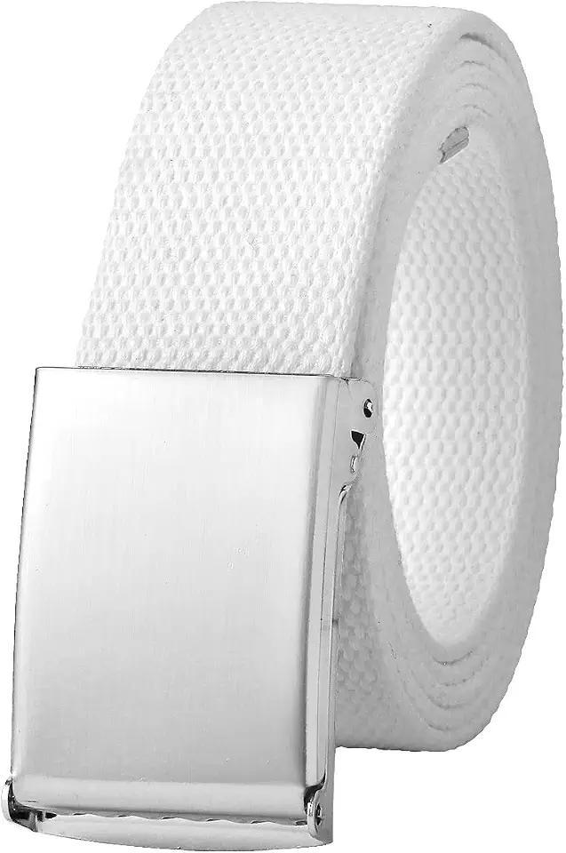 Canvas Web Belt Fully Adjustable Cut to Fit Golf Belt Flip Top Buckle