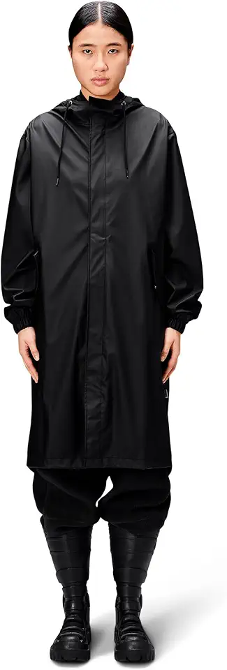 RAINS Fishtail Parka – Waterproof Longline Raincoat, Men and Women