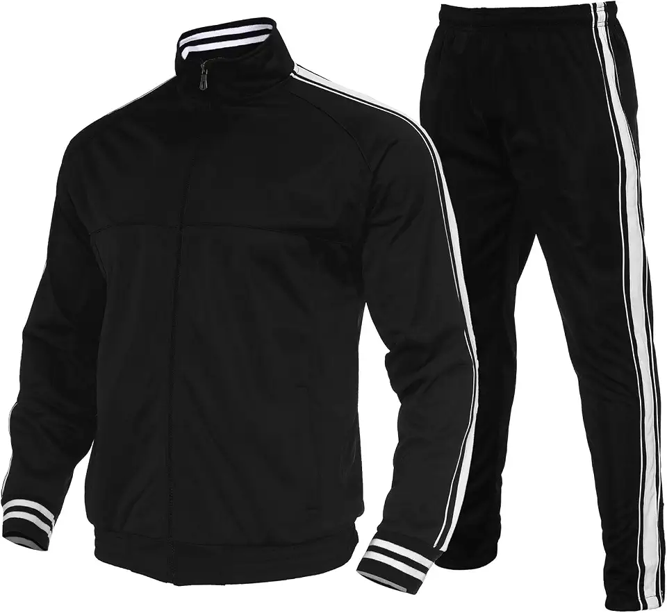 Men's Tracksuits 2 Pieces Athletic Full Zip Sweatsuits Jogging Suits Set