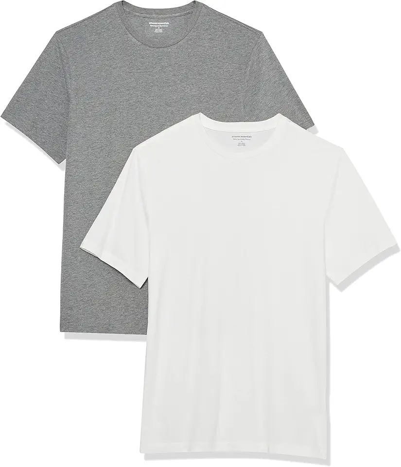 Amazon Essentials Men's Slim-Fit Crewneck Short Sleeve Cotton T-Shirts