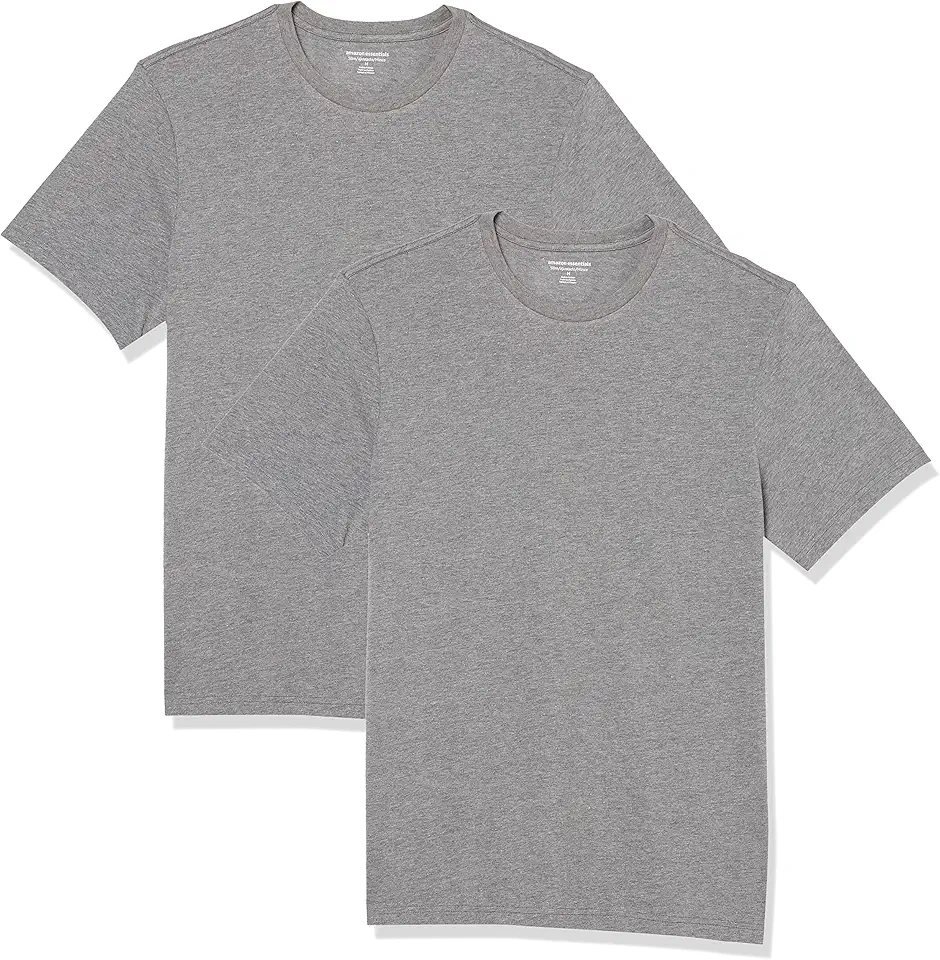 Amazon Essentials Men's Slim-Fit Crewneck Short Sleeve Cotton T-Shirts