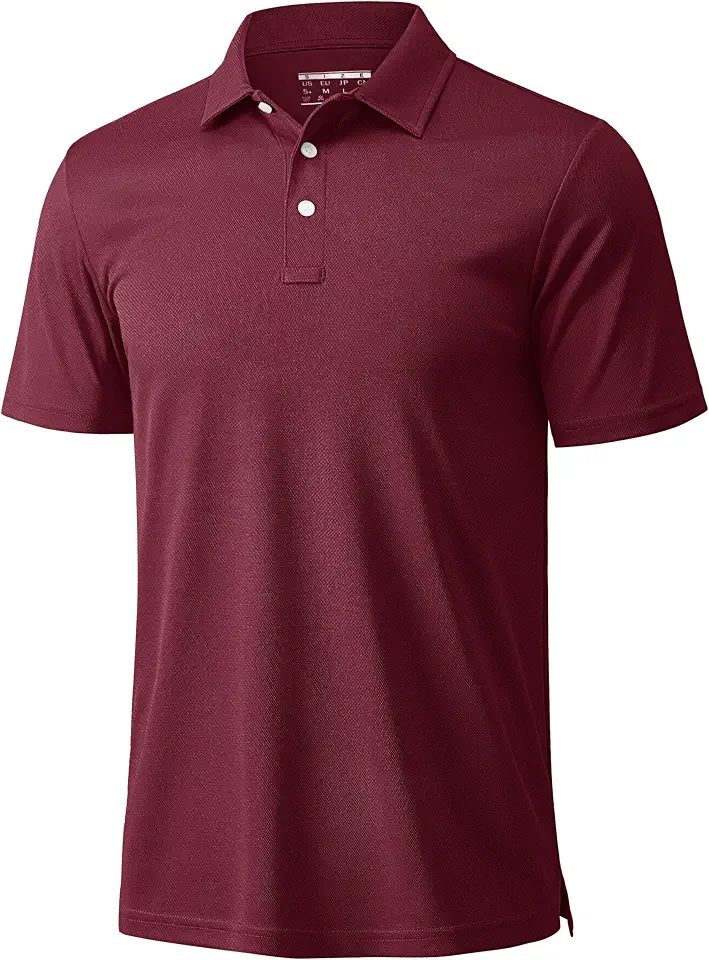 MAGCOMSEN Men's Polo Shirts 3 Buttons Casual Work T Shirts Quick Dry Short Sleeve Golf Shirt Pique Jersey Outdoor Performance