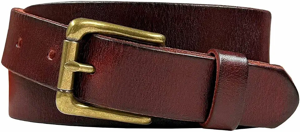 Belts.com Men's Full Grain Genuine Leather One Piece Casual Dress Belt or Punk Star/Studded Jean Belt, 1-1/8"(30mm) wide