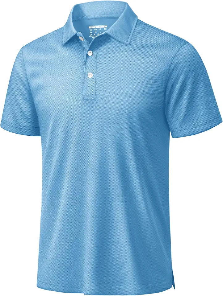 TACVASEN Mens Polo Shirt Short Sleeve Dry Fit Golf Collar Shirt Work Shirt